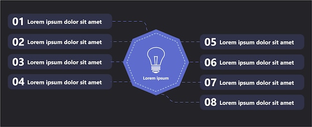 Modern and creative infographics made in the form of a vector template Bright colors and abstract design elements are used For use in presentations web design and reports Simple and clear