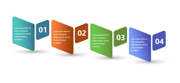 Modern and creative infographics made in the form of a vector template Bright colors and abstract design elements are used For use in presentations web design and reports Simple and clear