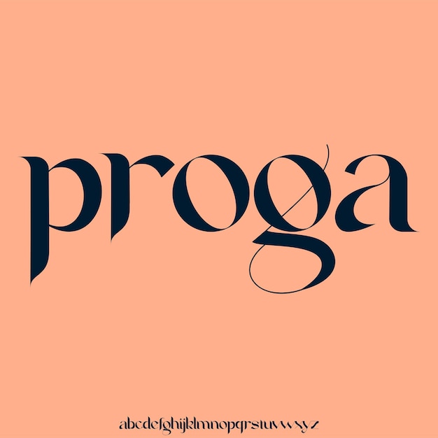 modern and futuristic font alphabet for your branding project