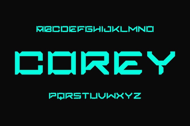 modern and unique display font vector