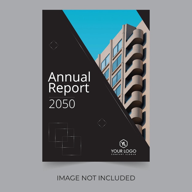 Modern annual report business brochure cover design or flyer clean design