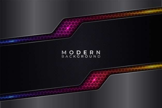 modern background technology dark elegant with shiny line colorful effect