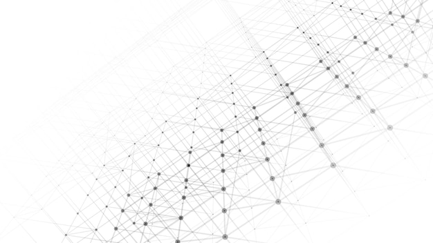 Modern background with connecting dots and lines Network connection structure Geometric vector illustration