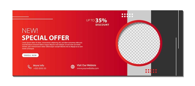 Modern banner design template for business or webinar