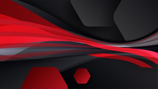 Modern black and red abstract background Abstract background with modern contrast color for presentation design flyer social media web tech banner Vector graphic design pattern web template