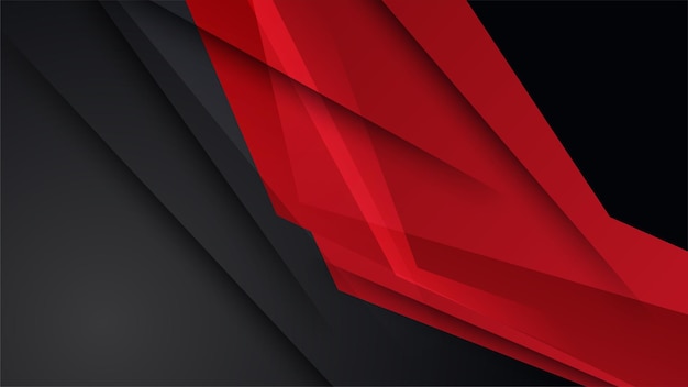 Modern black and red abstract background Abstract background with modern contrast color for presentation design flyer social media web tech banner Vector graphic design pattern web template