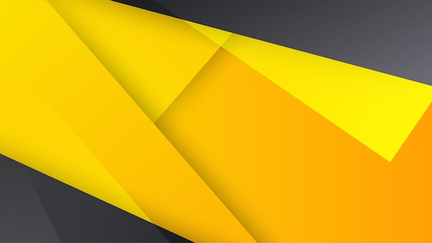 Modern black and yellow golden color shape overlap pattern on dark background with shadow Abstract trendy color geometric shape with copy space Futuristic and technology concept Vector illustration