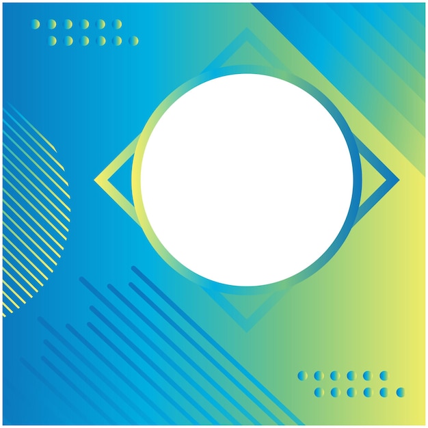 modern blue and yellow gradient background with a white circle in the middle