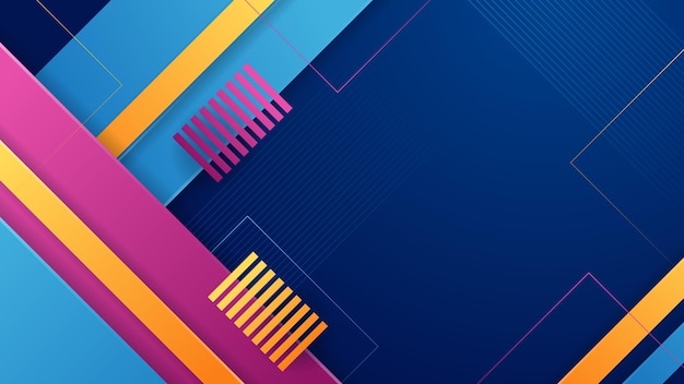 Modern blue futuristic abstract geometric covers background