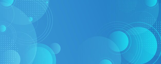 modern blue gradient circle banner