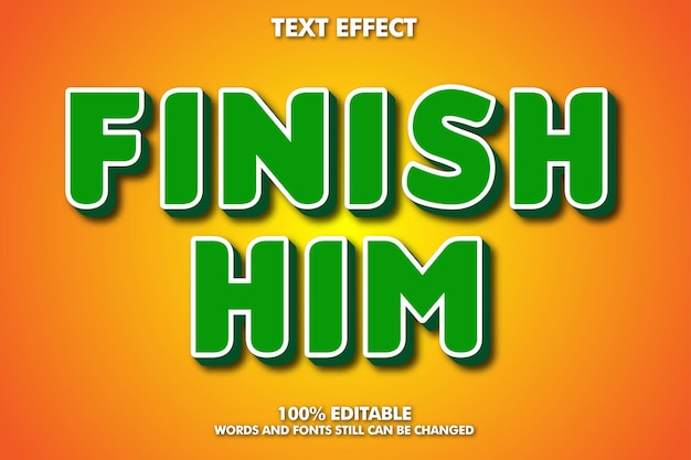 Modern bold 3d typography fancy cartoon editable text effect