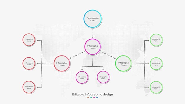 Modern business organization chart and diagram design