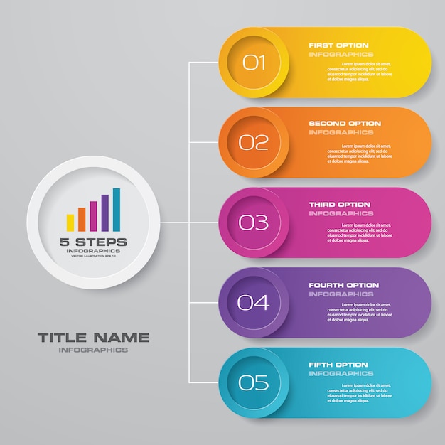 Modern chart infographic element