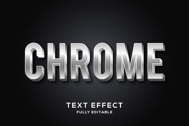 Modern Chrome Text Effect