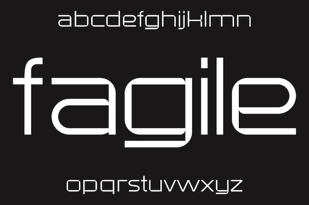 Modern clean display font vector