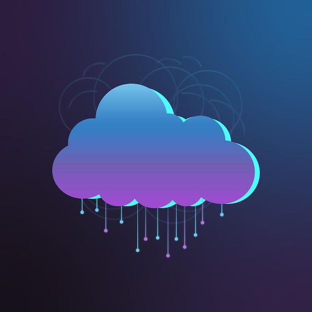 Modern Cloud Technology Concept Icon Vector Illustration