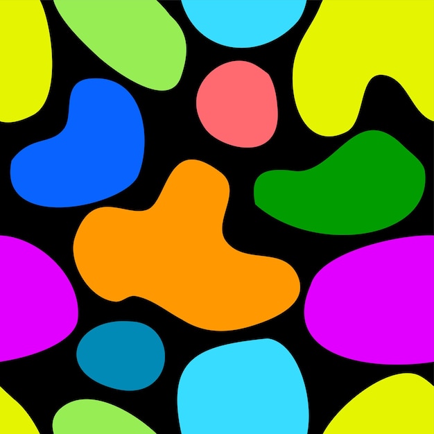 Modern Colored Abstract Forms Cartoon Backgroun Pattern Seamless