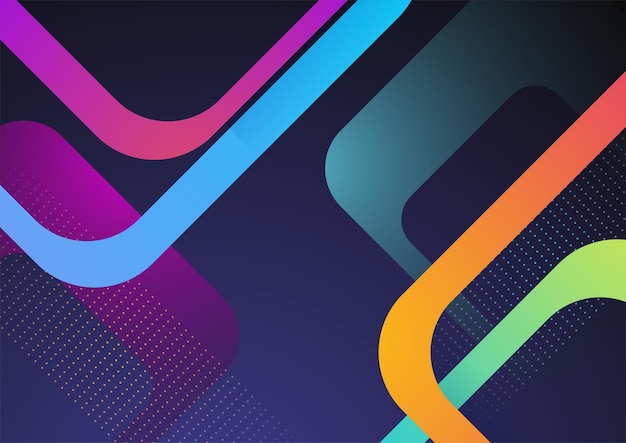 Modern colorful blue abstract geometric background Tech with square triangle circle and geometric shapes Vector abstract graphic design banner pattern background template