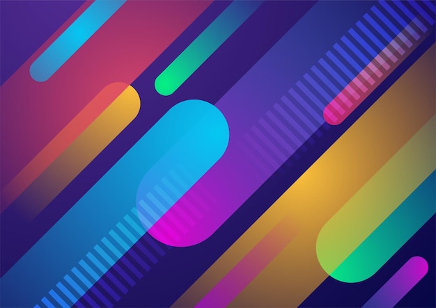 Modern colorful blue abstract geometric background Tech with square triangle circle and geometric shapes Vector abstract graphic design banner pattern background template