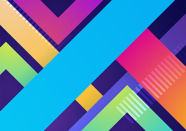 Modern colorful blue abstract geometric background Tech with square triangle circle and geometric shapes Vector abstract graphic design banner pattern background template