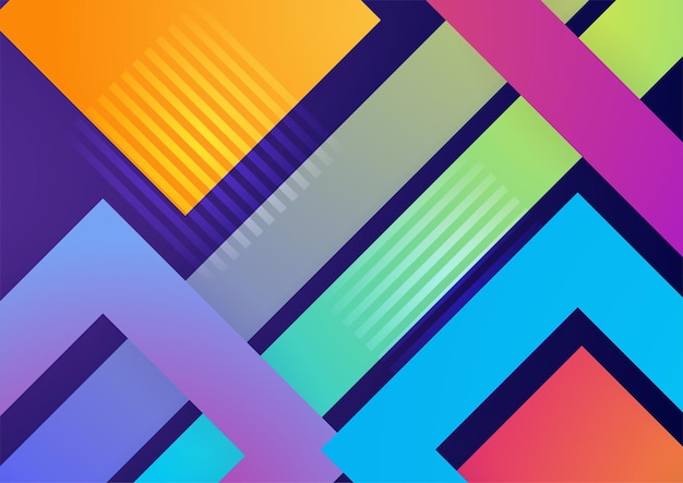 Modern colorful blue abstract geometric background Tech with square triangle circle and geometric shapes Vector abstract graphic design banner pattern background template