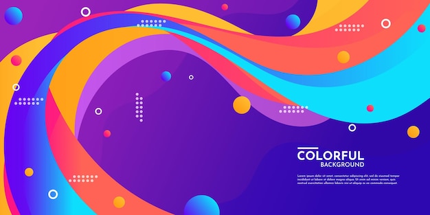 modern colorful flow poster wave liquid shape color background