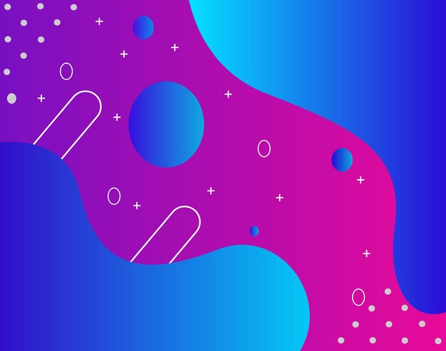 Modern colorful pastes gradient abstract geometric shape mamphis style