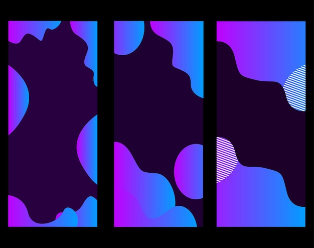 Modern colorful pastes gradient abstract geometric shape mamphis style
