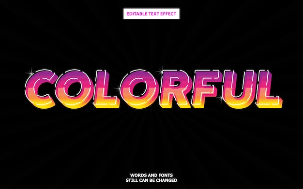 Modern colorfull text effect