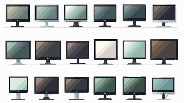 Modern Computer Display Screen Device Vector