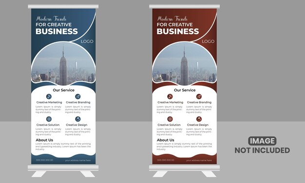 Modern Creative vector business roll up display standee for presentation purpose