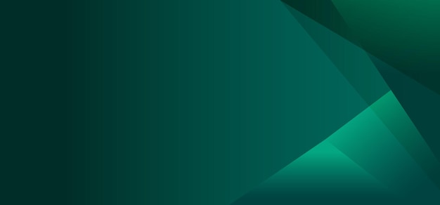 Modern dark emerald green abstract border background with geometric shapes and copy space