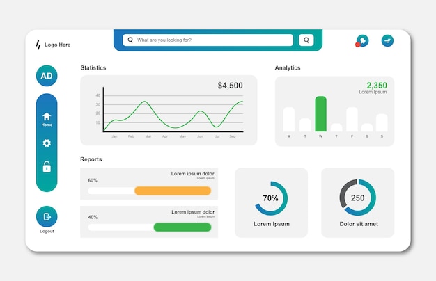 modern dashboard ui design