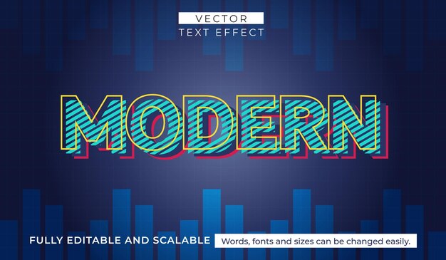 Modern editable text effect.