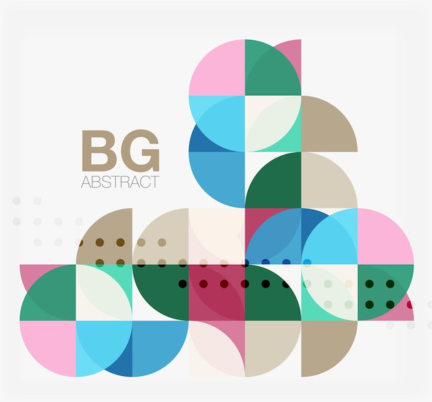 Modern elegant geometric circles abstract background Vector template background for workflow layout diagram number options or web design