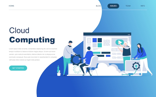 Modern flat design concept of Cloud Technology