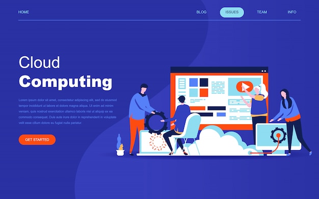 Modern flat design concept of Cloud Technology