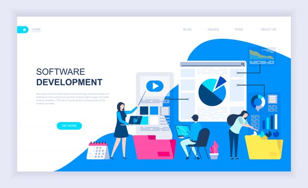 Modern flat design concept of Software Development
