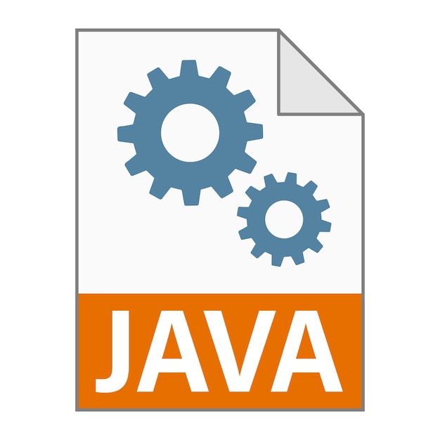 modern flat design of java file icon for web simple style