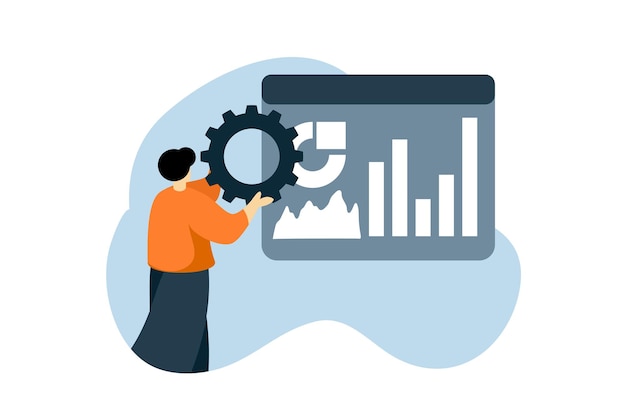 modern flat illustration social network integration for web designers and marketers