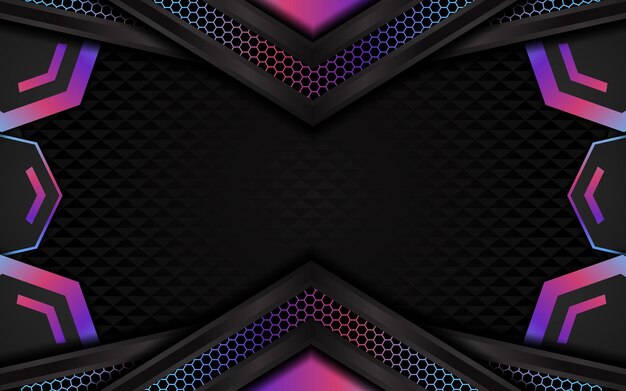 modern futuristic hexagon purple blue background realistic
