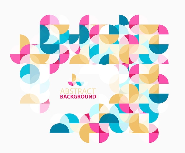 Modern geometric abstract background circles on white Vector template background for workflow layout diagram number options or web design