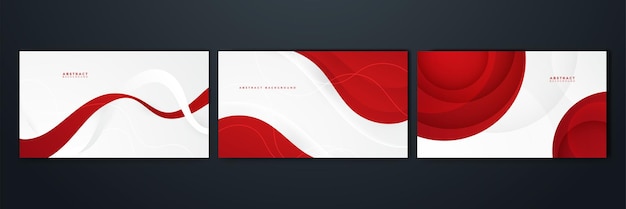 modern geometric abstract red and white background