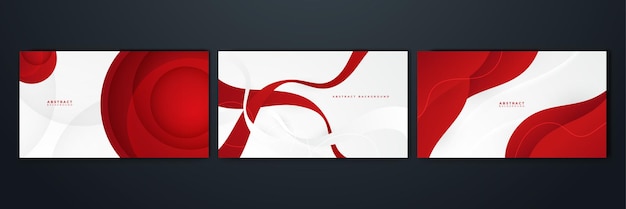 modern geometric abstract red and white background