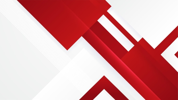 Modern geometric abstract red and white background