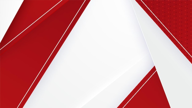 Modern geometric abstract red and white background