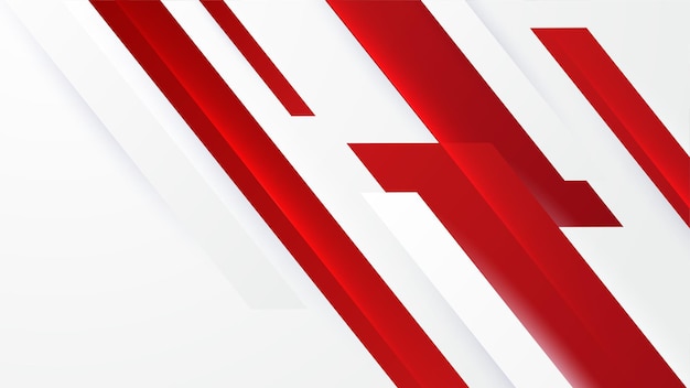 Modern geometric abstract red and white background