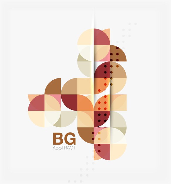 Modern geometric circle abstract background Vector template background for workflow layout diagram number options or web design