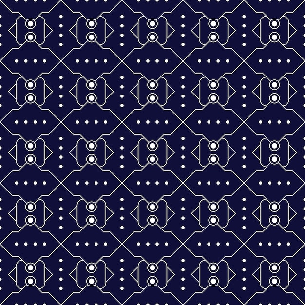 Modern geometric seamless pattern background. Classic batik wallpaper.