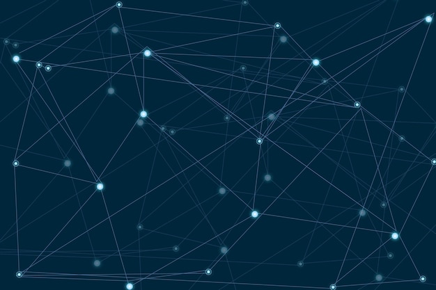 Modern gradient blue network science flowing futuristic technology concept Vector illustration